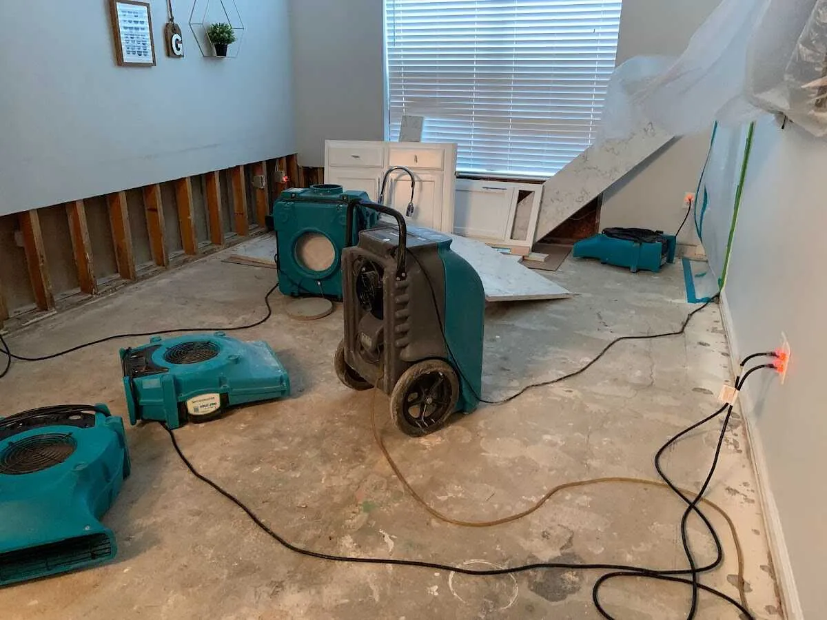 Dehumidifier in flood-cut room for Water Extraction & Removal in District Heights